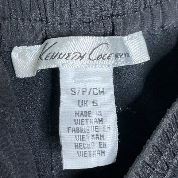 NWOT Kenneth Cole New York Black Draw‎ String High Rise Pants Size SP - Picture 9 of 10